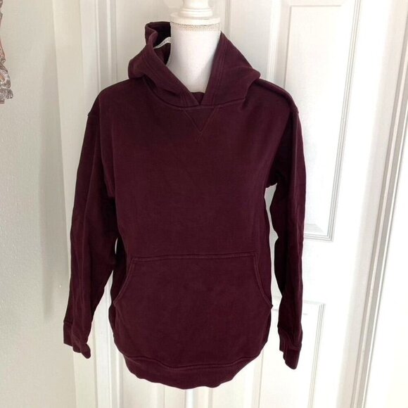 Lululemon Tops - Lululemon All Yours Hoodie Cassis Burgundy Kangaroo Media Pocket Relaxed Size 8